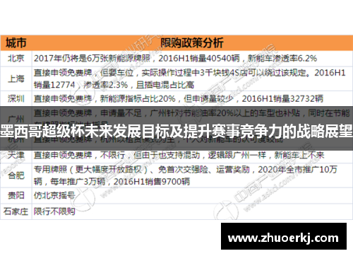 墨西哥超级杯未来发展目标及提升赛事竞争力的战略展望